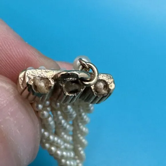 Vintage Ciner Gold Tone Pearl Twist Necklace Clip On Earrings Runway Set Signed